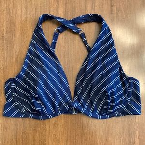 Athleta Piha Plunge Bikini Top - French Stripe - 36D/DD